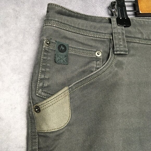 Marmot Men Cargo Shorts size 38 Gray Tech Work Trail Gusset Cotton Stretch Blend - Picture 6 of 15